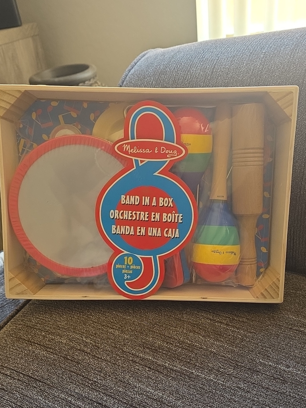 Melissa & Doug Multicolor Wooden Kids Music Set with Red Drum